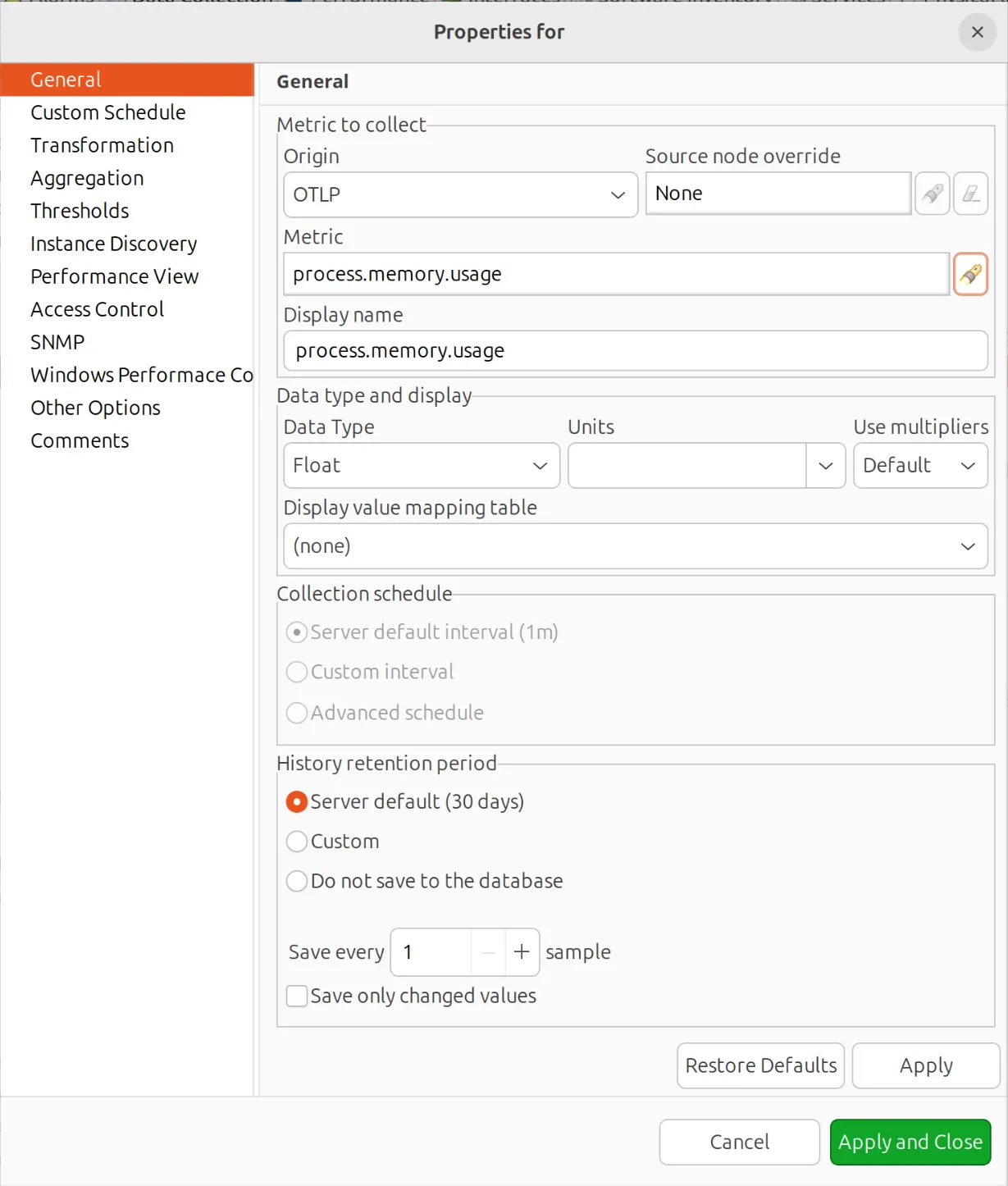 Creating a DCI with OTLP as the origin