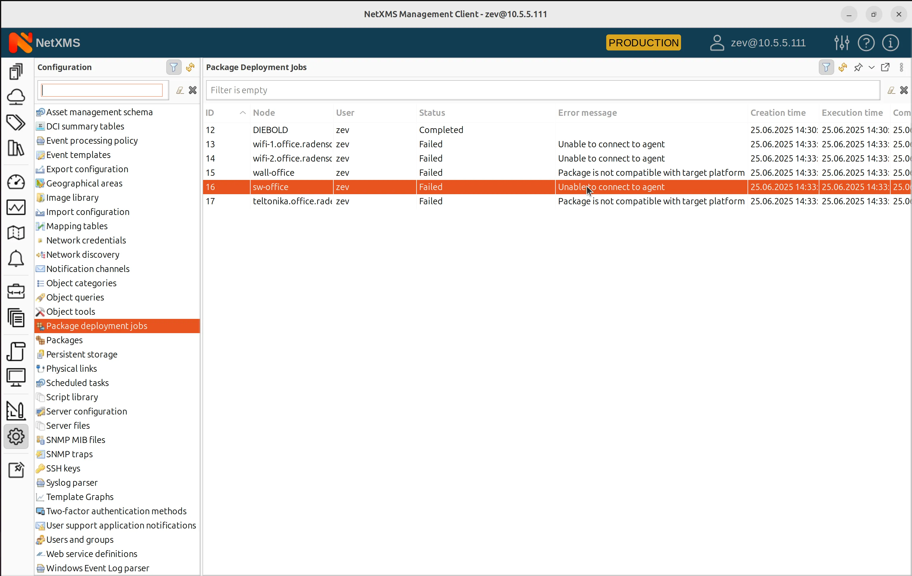 Bulk deployment in NetXMS