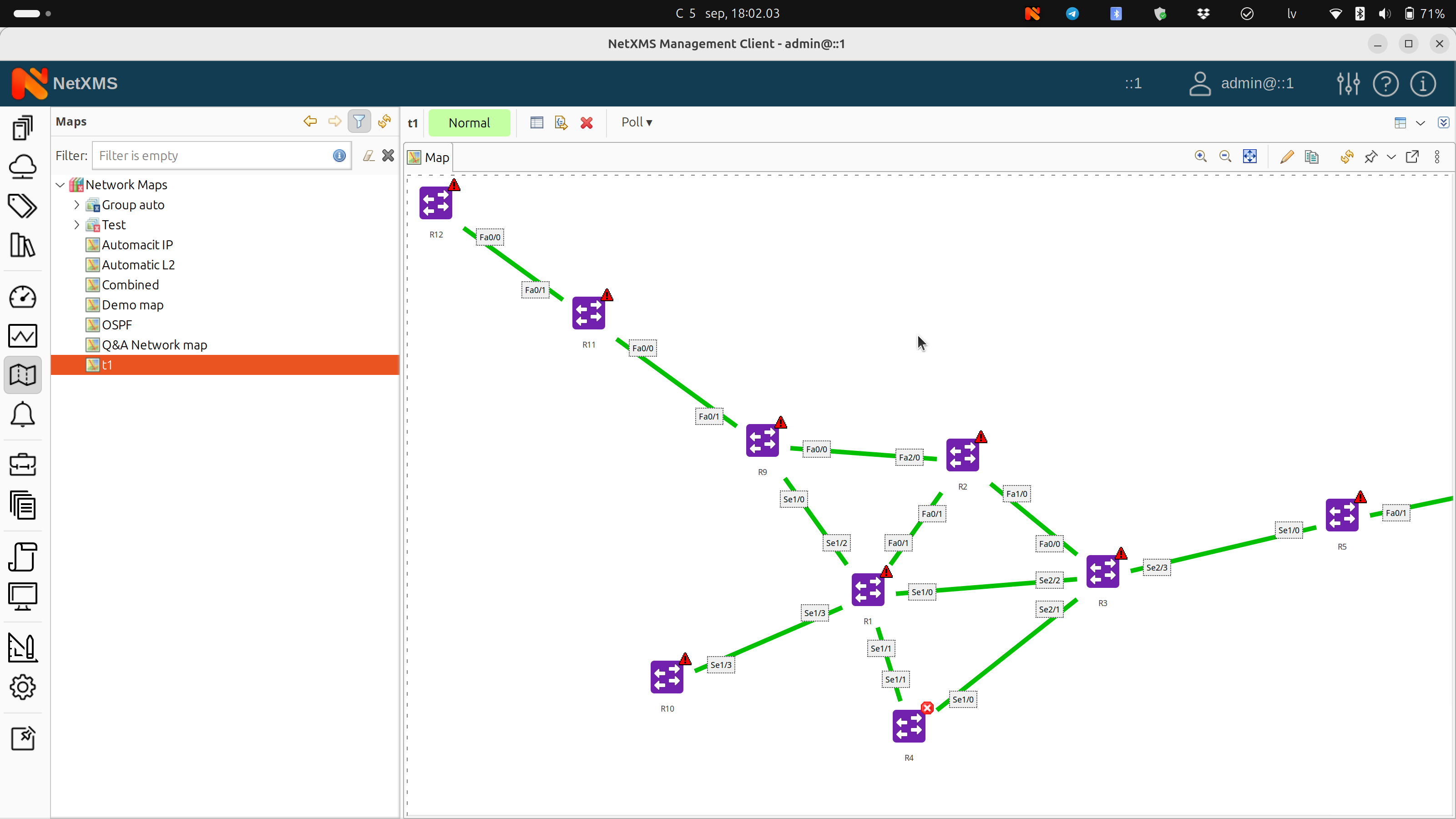 Working with large maps in NetXMS UI 